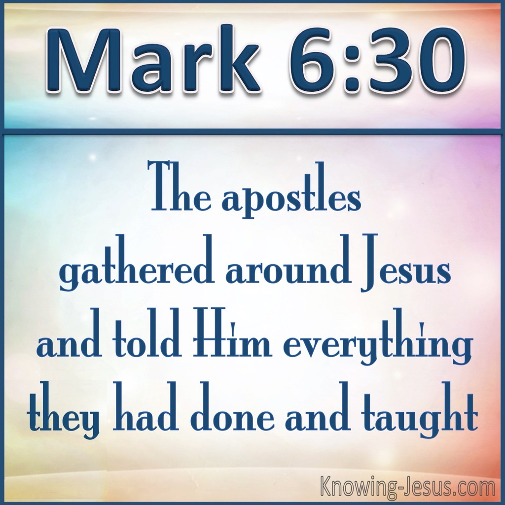 Mark 6:30 The Disciples Gathers Around Jesus (pink)